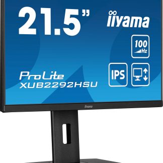 iiyama ProLite 21.5” IPS technology panel with height adjustable stand and 100Hz refresh rate