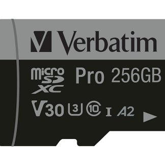 Verbatim PRO MicroSDXC 256GB inc Adapter
