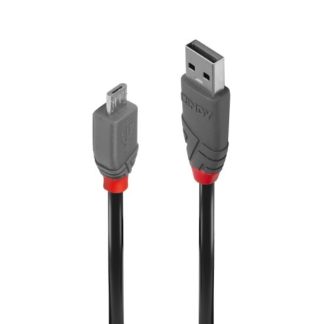 Lindy 0.5m USB 2.0 Type A to Micro-B Cable. Anthra Line