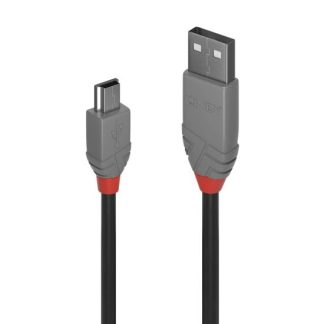 Lindy 2m USB 2.0 Type A to Mini-B Cable. Anthra Line