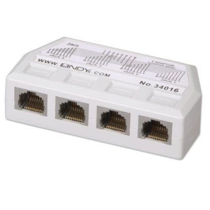 Lindy Unshielded RJ45 4 Port 'Y' Adapter