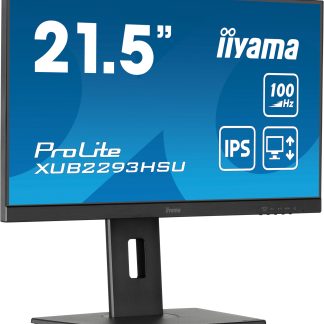 iiyama ProLite 21.5” IPS 3-side borderless monitor with USB hub, 100Hz refresh rate and height-adjustable stand