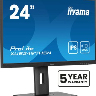 iiyama ProLite 24" IPS technology panel with USB-C dock and RJ45 (LAN)