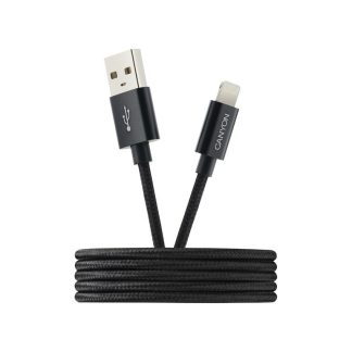 Canyon Lightning USB Cable for Apple braided metallic shel