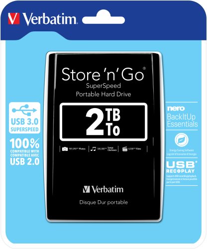 VERBATIM STORE Â´NÂ´ GO 2.5 (6.35CM) 2TB USB 3.0 BLACK