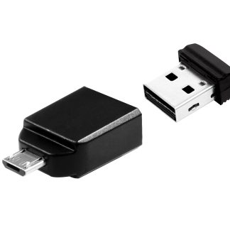 Verbatim Nano - USB 2.0 Drive Drive con Adattatore Micro USB da 32 GB - Black