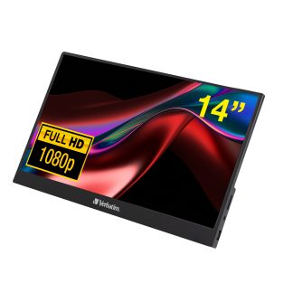 Verbatim 49590 computer monitor 35.6 cm (14") 1920 x 1080 pixels Full HD LCD Black