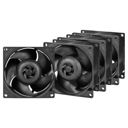 ARCTIC S8038-7K 8cm PWM Server Fans (4 Pack), Continuous Operation, Dual Ball Bearing, 500-7000 RPM