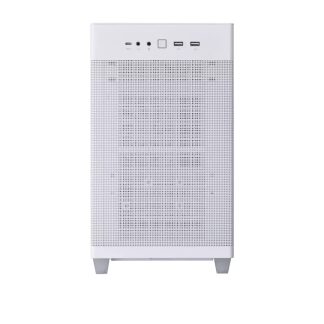 Asus Prime AP201 Gaming Case w/ Tempered Glass Window, Micro ATX, USB-C, Tool-free Panels, 338mm GPU & 360mm Radiator Support, White