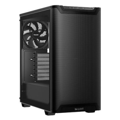 Be Quiet! Pure Base 501 Airflow Window Gaming Case w/ Glass Side, ATX, Compact Design, 2 Pure Wings 3 Fans, High Airflow Front & Top, USB-C, Black
