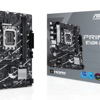 Asus PRIME B760M-R D4, Intel B760, 1700, Micro ATX, 2 DDR4, HDMI, 2.5G LAN, PCIe4, 2x M.2