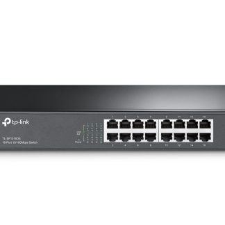 TP-LINK (TL-SF1016DS) 16-Port 10/100Mbps Unmanaged Desktop/Rackmount Switch, 13-inch Steel Case