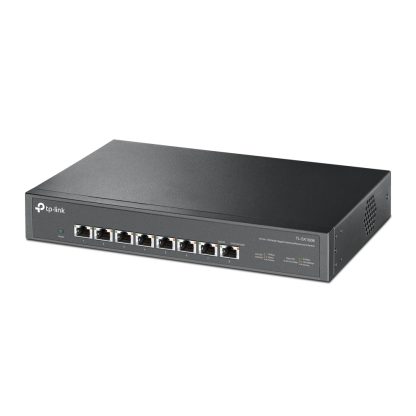 TP-LINK (TL-SX1008) 8-Port Unmanaged 10G Multi-Gigabit Desktop/Rackmount Switch, 8x 100/1G/2.5G/5G/10G, Low-Noise Fan, Steel Case