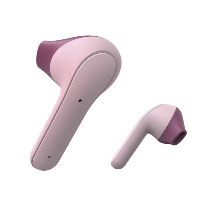 Hama (Freedom Light) Bluetooth Earbuds with Microphone, Touch Control, Voice Control, Charging/Carry Case Included, Pink