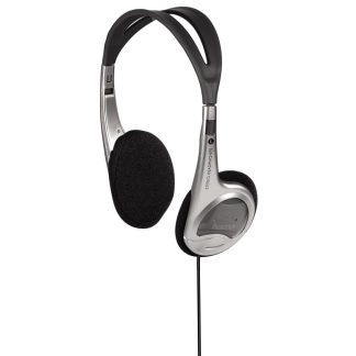 Hama (HED4407) On-ear Stereo Headphones, 3.5 mm Jack, 30mm Drivers, 1.5m Cable, Silver/Black