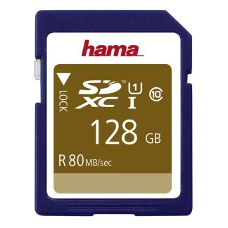 Hama 128GB SDXC Card, UHS-I Class 10, 90MB/s