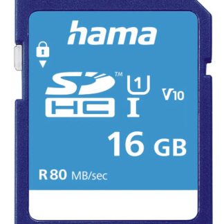 Hama 16GB SDHC Card, UHS-I Class 10, 80MB/s