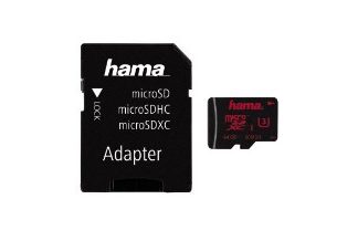 Hama 64GB MicroSDXC Card with SD Adapter, UHS-I Class 3, 80MB/s