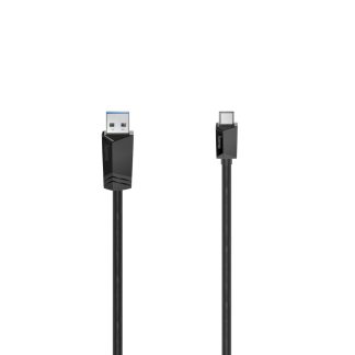 Hama USB-A to USB-C Cable, USB 3.2 Gen1, 3 Metre, Black
