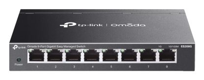 TP-LINK (ES208G) Omada 8-Port Gigabit Easy Managed Switch, 8x GB Ports, Metal Casing