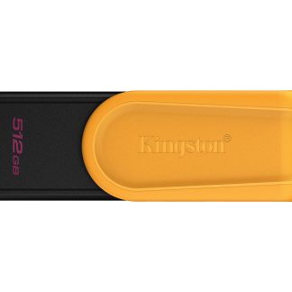 Kingston DataTraveler Exodia S DTXS/512GB USB Flash Drive, 512GB, USB 3.2, Black/Yellow, Swivel Cap Design