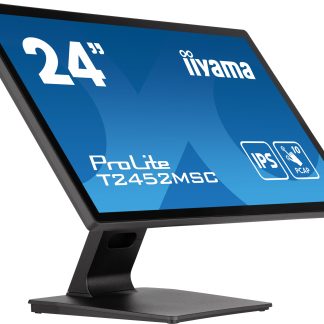 iiyama PROLITE T2452MSC-B1  24 inch IPS Monitor, Full HD, 5ms, USB Hubx2, HDMI, DisplayPort, 60Hz, Speakers, Black, ACR, Internal PSU