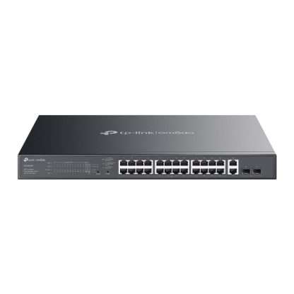 TP-LINK (ES228GMP) Omada 28-Port Gigabit Easy Managed Switch with 24-Port PoE+, 2x GB SFP Ports, 384W Power Budget, Rackmountable