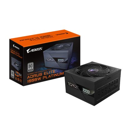GIGABYTE AORUS ELITE P1000W 80+ Platinum Modular PCIe 5.0 Power Supply - ATX 3.0 Standard, Fully Modular, Quiet 120mm Fan, Compact Design