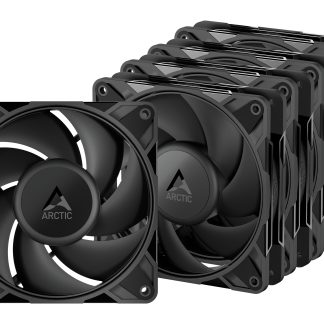 ARCTIC P12 Pro PST 12cm PWM Case Fans w/ Cable Splitters (5 Pack), Fluid Dynamic Bearing, 600-3000 RPM, Black