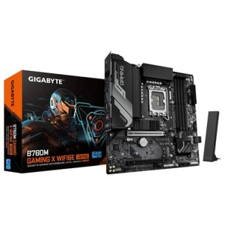 Gigabyte B760M GAMING X WIFI6E GEN 5 INTEL Socket Motherboard, Micro-ATX, 4 x DDR5 Slots, 2x M.2 Socket, GbE LAN, 1 x USB Type C, 1x HDMI Port/ 1 x Display Port