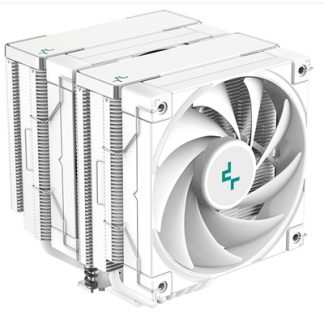 DeepCool AK620 WH Fan CPU Cooler, Universal Socket, Dual Powerful 120mm FDB PWM White Fans, 1850RPM, 6 Heat Pipes, 260W Heat Dissipation Power, Unique Matrix Fin Design, White Edition,
