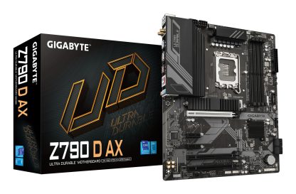 Gigabyte Z790 D AX Ultra Durable Intel 1700 Socket Motherboard, ATX, 4x DDR5 Slots, 3x M.2 Sockets, 2x USB-C Port, 2.5GbE LAN, Wi-Fi 6E, 1x DisplayPort / 1x HDMI Port