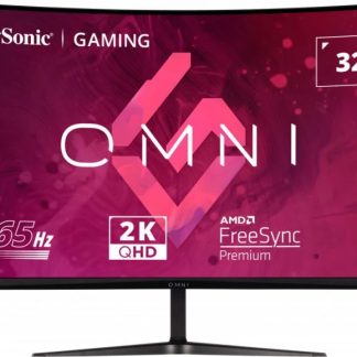 Viewsonic Omni VX3218C-2K 32 Inch Curved Gaming Monitor, QHD, 165Hz, Freesync, 2xHDMI, DisplayPort, 1ms VESA, Speakers