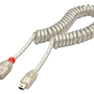Lindy USB 2.0 Coiled Cable, 2m