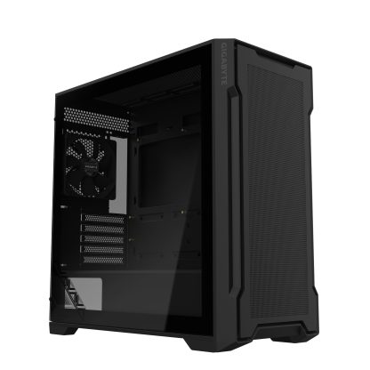 Gigabyte C102 GLASS Mid Tower PC Case - Black, Tempered Glass Side Panel, Optimized Airflow, Dual USB 3.0 Ports, Supports Liquid Cooling Up to 360mm