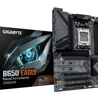 Gigabyte B650 EAGLE AMD AM5 Socket Motherboard, ATX, 4x DDR5 Slots, 3x M.2 Sockets, 2x USB-C Port, Fitted I/O Shield, GbE LAN, 1x DisplayPort / 1x HDMI Port