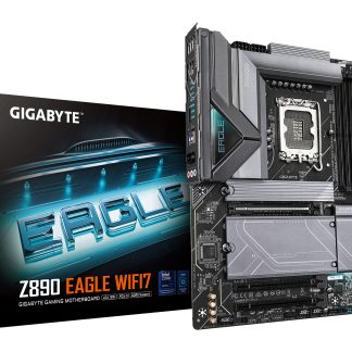 GIGABYTE Z890 EAGLE WIFI7 Motherboard - Supports Intel Core Ultra (Series 2) CPUs, 14+1+2 phases VRM, up to 8800MHz DDR5 (OC), 1xPCIe 5.0 + 3xPCIe 4.0, Wi-Fi 7, 2.5GbE LAN, USB 4