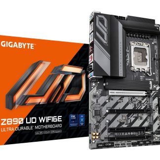 Gigabyte Z890 UD WIFI6E Ultra Durable Intel 1851 Socket Motherboard, ATX, 4x DDR5 Slots, 3x M.2 Sockets, 2x USB-C Port, 2.5GbE LAN, 1x DisplayPort / 1x USB-C (USB4)