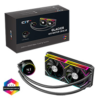 CiT Pro Glacier Watercooler 240mm Black With Display