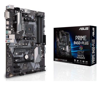 ASUS Mainboard PRIME B450-PLUS - ATX - Socket AM4 - AMD B450