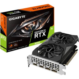 Gigabyte NVIDIA GeForce RTX 3050 WINDFORCE OC V2 6GB GDDR6 Graphics Card, 2304 CUDA Cores, 1477 MHz Core Clock, Dual Fan, 2x DisplayPorts / 2x HDMI Ports