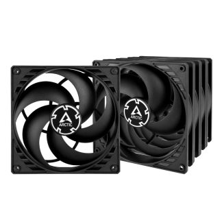 ARCTIC P14 Pressure Optimised 140mm Case Fans (5 Pack), Black, Fluid Dynamic, 1700 RPM, Value Pack