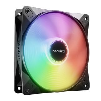 Be Quiet! (BL120) Light Wings LX 120mm PWM ARGB Case Fan, Rifle Bearing, Impeller w/ 16 LEDs, Daisy-Chain, Up to 1600 RPM, Black