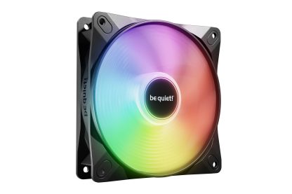 Be Quiet! (BL120) Light Wings LX 120mm PWM ARGB Case Fan, Rifle Bearing, Impeller w/ 16 LEDs, Daisy-Chain, Up to 1600 RPM, Black