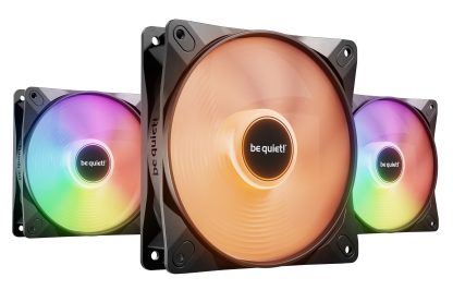 Be Quiet! (BL121) Light Wings LX 120mm PWM ARGB Case Fans (3 Pack), Rifle Bearing, Impeller w/ 16 LEDs, Daisy-Chain, Up to 1600 RPM, Black