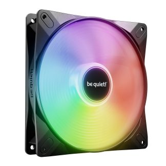 Be Quiet! (BL126) Light Wings LX 140mm PWM ARGB Case Fan, Rifle Bearing, Impeller w/ 16 LEDs, Daisy-Chain, Up to 1200 RPM, Black