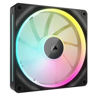Corsair iCUE LINK LX140 140mm PWM RGB Case Fan, 18 RGB LEDs, Magnetic Dome Bearing, 2000 RPM, Black, Single Fan Expansion Kit