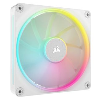 Corsair iCUE LINK LX140 140mm PWM RGB Case Fan, 18 RGB LEDs, Magnetic Dome Bearing, 2000 RPM, White, Single Fan Expansion Kit