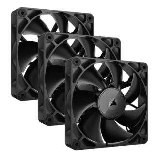 Corsair iCUE LINK RX120 120mm PWM Case Fans (3 Pack), Magnetic Dome Bearing, 2100 RPM, iCUE LINK Hub Included, Black