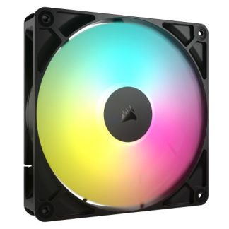 Corsair RS140 ARGB PWM 140mm Case Fan, Magnetic Dome Bearing, Daisy-Chain 4-Pin, 1700 RPM, AirGuide Tech, Black